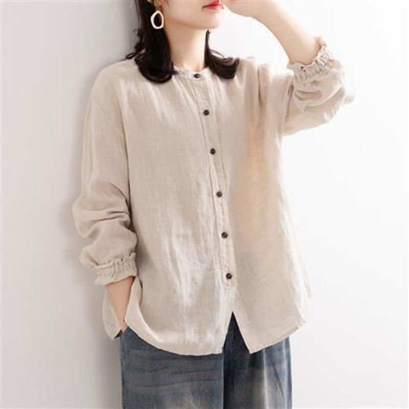 Spring & Autumn Cotton and Hemp Shirt